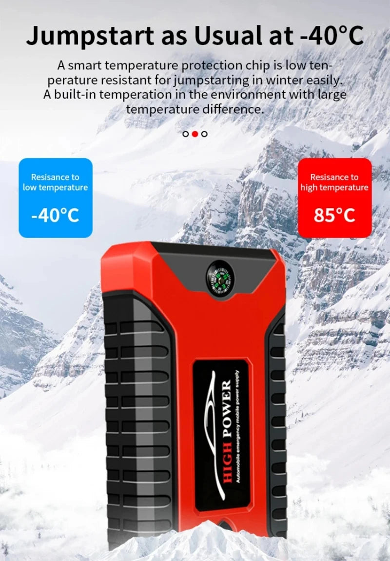 Portable Car Battery Starter Auto Jump Starter 99800mAh 12V Petrol Diesel Car Emergency Booster Start Power Supply for Cars