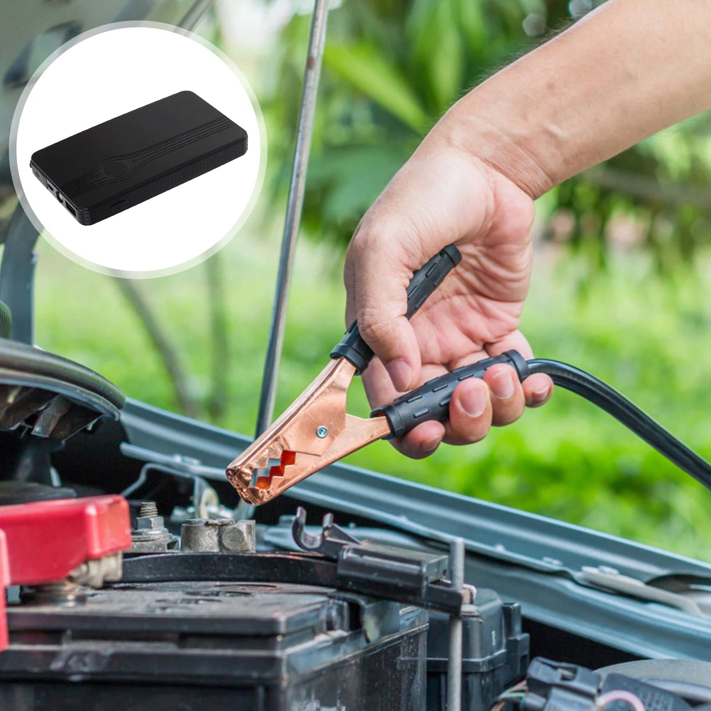 Car Jump Starter 6000mAh Power Bank Car Emergency Power Source Portable Device High Capacity Lightweight
