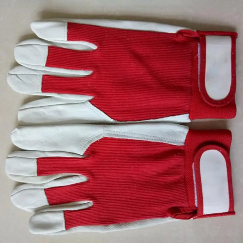 1Pair Mechanic Leather Work Repair Mechanic Gloves Sport Safety Industrial Man Outdoor Working Protective Gloves
