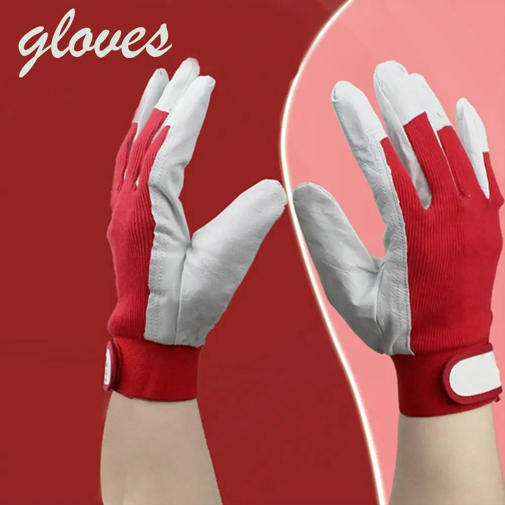 1Pair Mechanic Leather Work Repair Mechanic Gloves Sport Safety Industrial Man Outdoor Working Protective Gloves