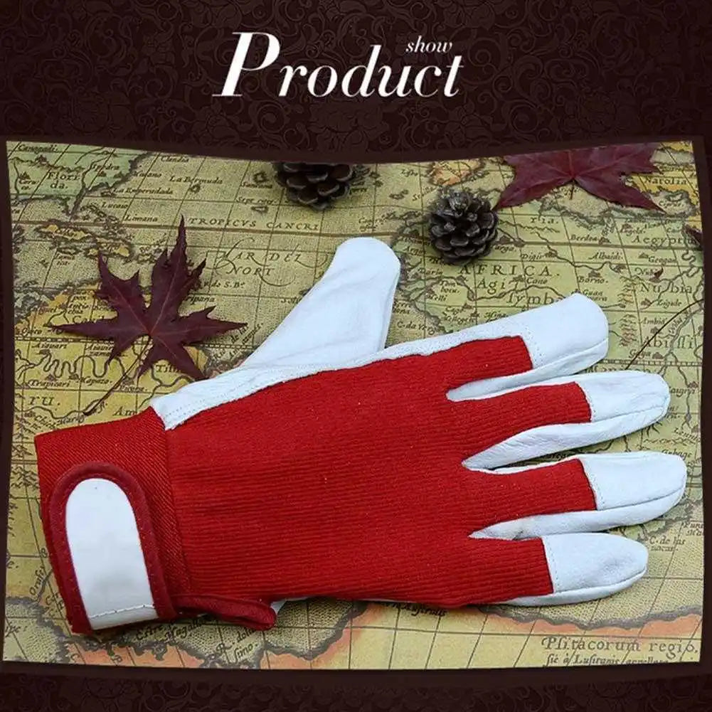 1Pair Mechanic Leather Work Repair Mechanic Gloves Sport Safety Industrial Man Outdoor Working Protective Gloves