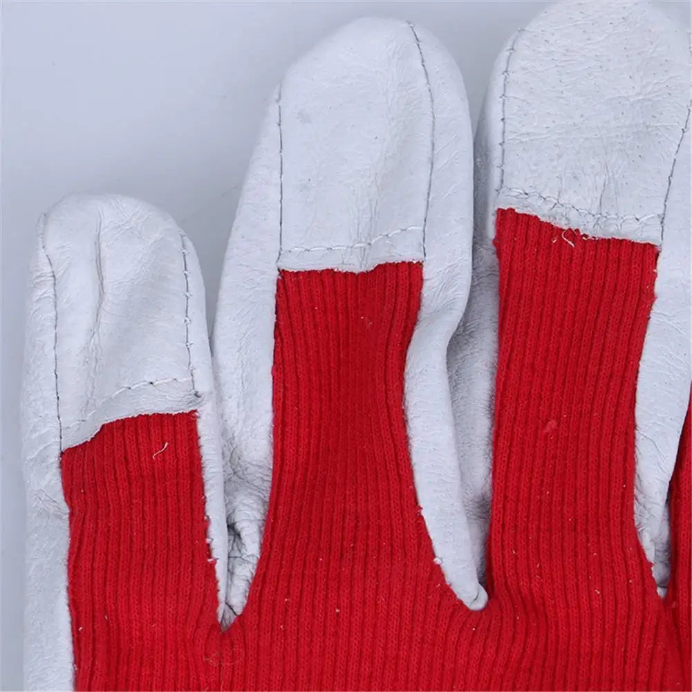 1Pair Mechanic Leather Work Repair Mechanic Gloves Sport Safety Industrial Man Outdoor Working Protective Gloves