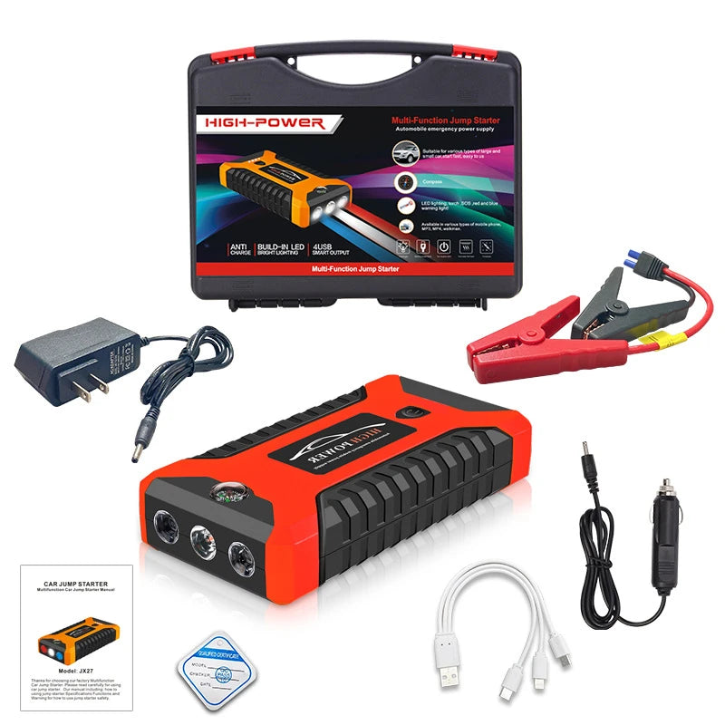 Portable Car Battery Starter Auto Jump Starter 99800mAh 12V Petrol Diesel Car Emergency Booster Start Power Supply for Cars