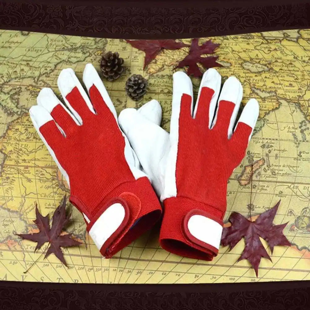 1Pair Mechanic Leather Work Repair Mechanic Gloves Sport Safety Industrial Man Outdoor Working Protective Gloves