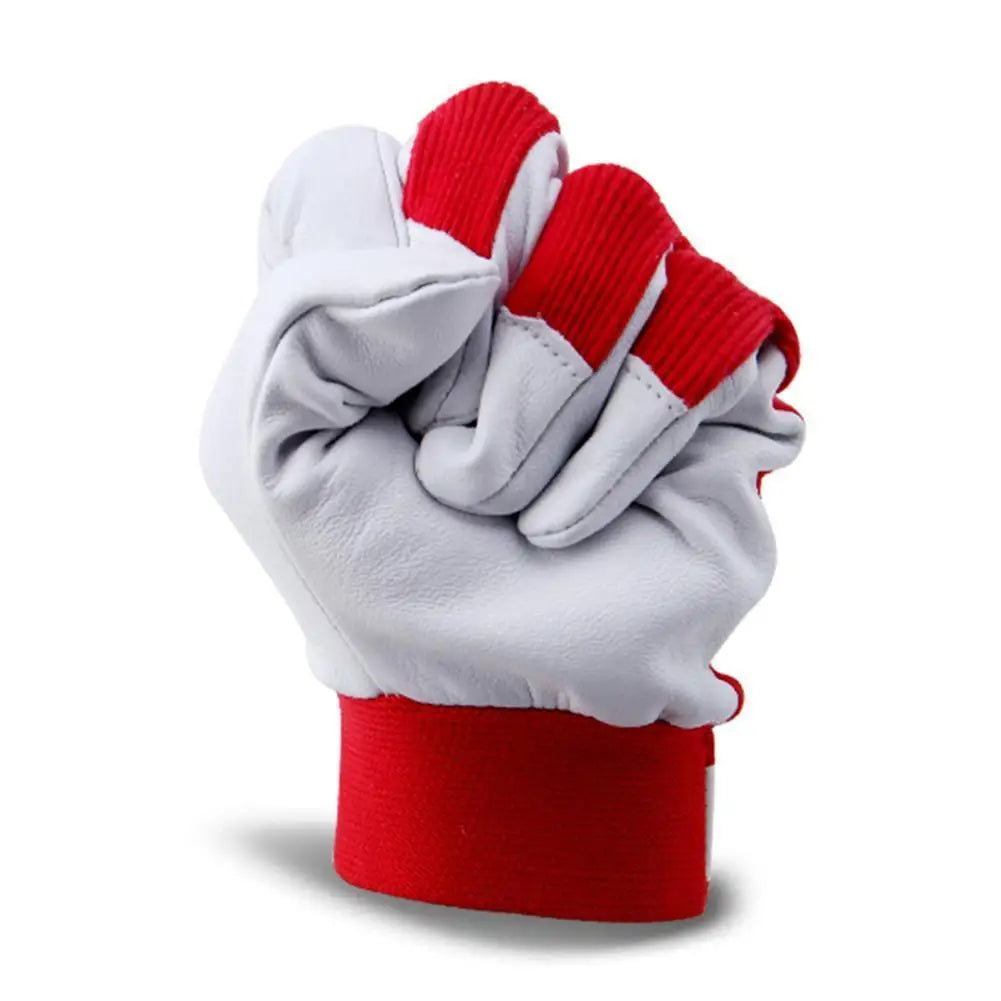 1Pair Mechanic Leather Work Repair Mechanic Gloves Sport Safety Industrial Man Outdoor Working Protective Gloves