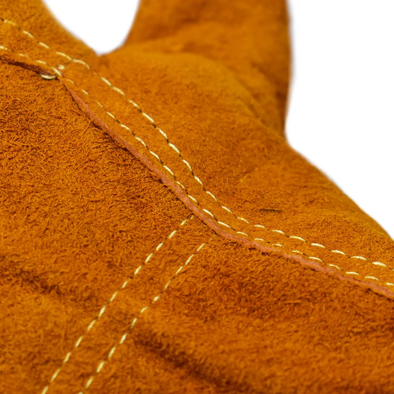 1 Pair Men Work Gloves Soft Cowhide Driver Hunting Driving Farm Garden Welding Security Protection Safety Mechanic Glove