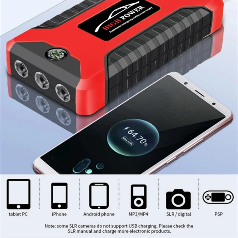 Portable Car Battery Starter Auto Jump Starter 99800mAh 12V Petrol Diesel Car Emergency Booster Start Power Supply for Cars
