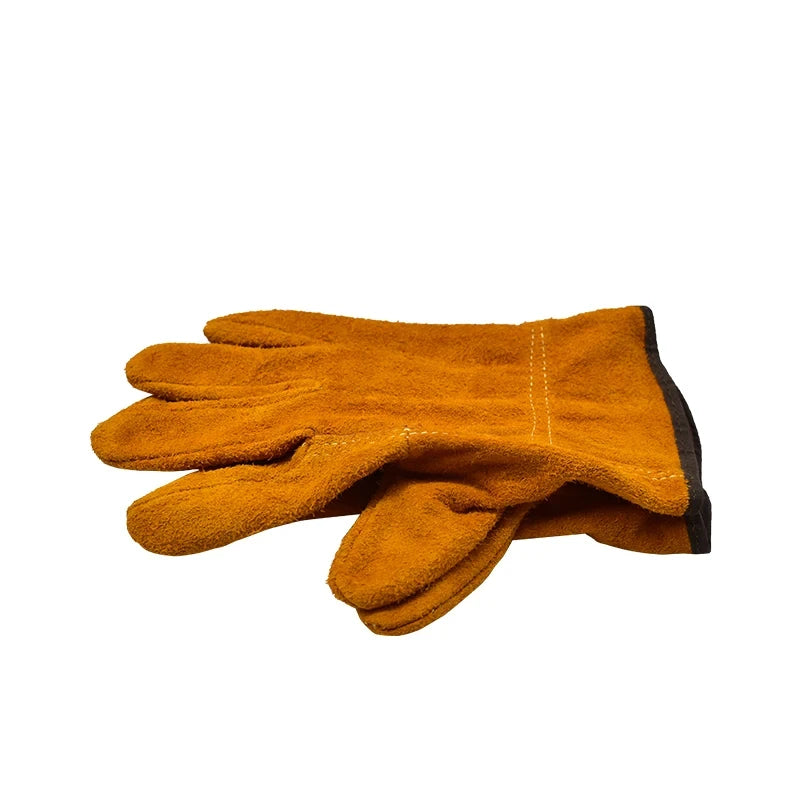 1 Pair Men Work Gloves Soft Cowhide Driver Hunting Driving Farm Garden Welding Security Protection Safety Mechanic Glove