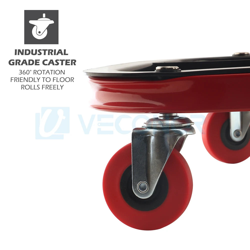 Rolling Creeper Garage/Shop Seat 100KG / 220LBS Capacity Padded Rolling Workshop Stool with Tool Tray Storage & Portable Drawer