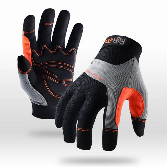 1Pair Work Gloves Men & Women, Utility Mechanic Working Gloves High Dexterity Touch Screen For Multipurpose,Excellent Grip