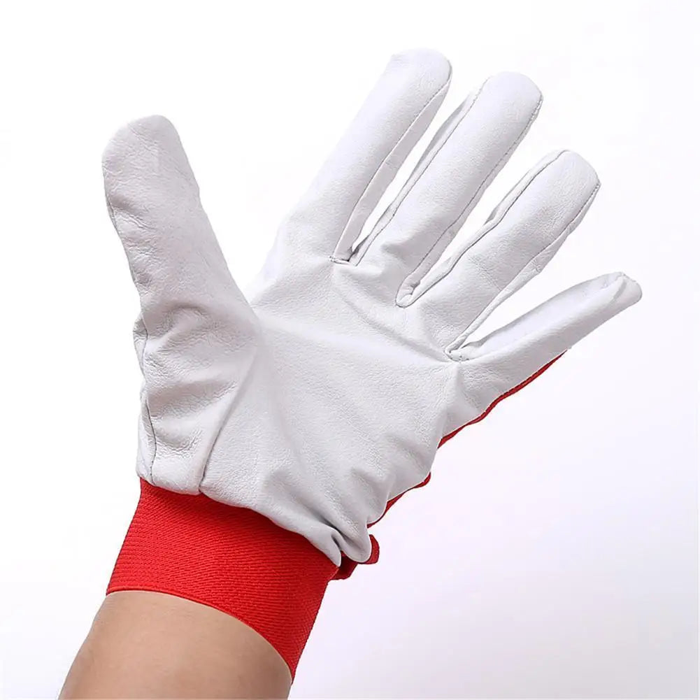 1Pair Mechanic Leather Work Repair Mechanic Gloves Sport Safety Industrial Man Outdoor Working Protective Gloves