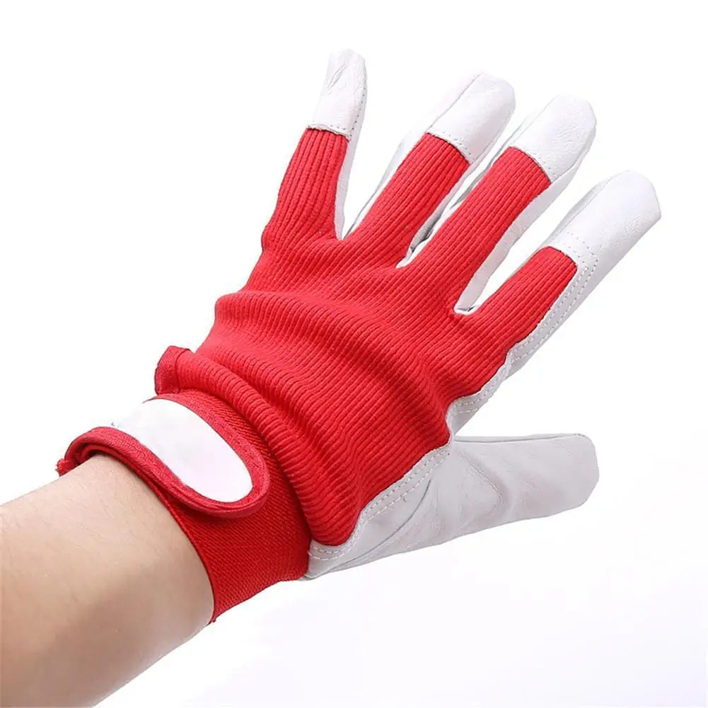 1Pair Mechanic Leather Work Repair Mechanic Gloves Sport Safety Industrial Man Outdoor Working Protective Gloves
