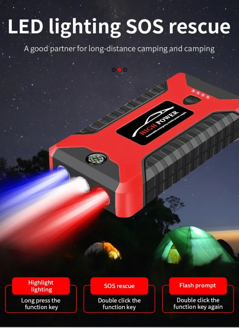Portable Car Battery Starter Auto Jump Starter 99800mAh 12V Petrol Diesel Car Emergency Booster Start Power Supply for Cars