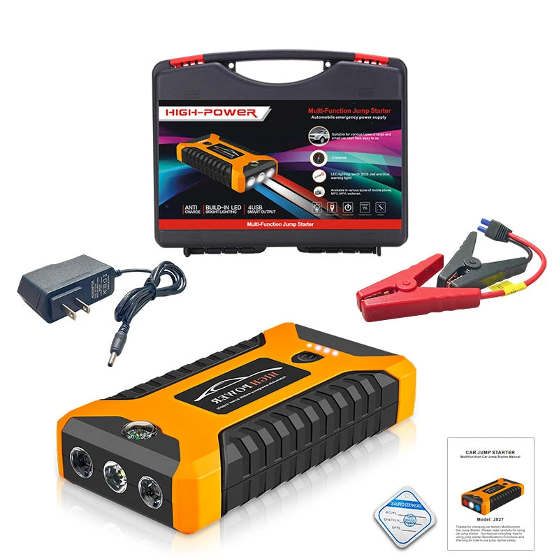 Portable Car Battery Starter Auto Jump Starter 99800mAh 12V Petrol Diesel Car Emergency Booster Start Power Supply for Cars
