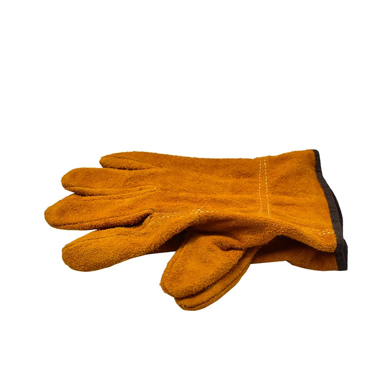 1 Pair Men Work Gloves Soft Cowhide Driver Hunting Driving Farm Garden Welding Security Protection Safety Mechanic Glove