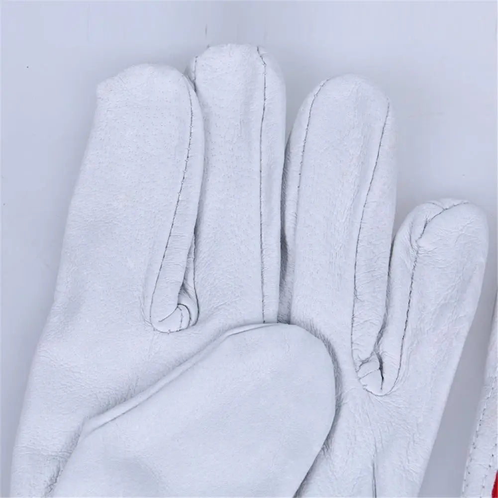 1Pair Mechanic Leather Work Repair Mechanic Gloves Sport Safety Industrial Man Outdoor Working Protective Gloves