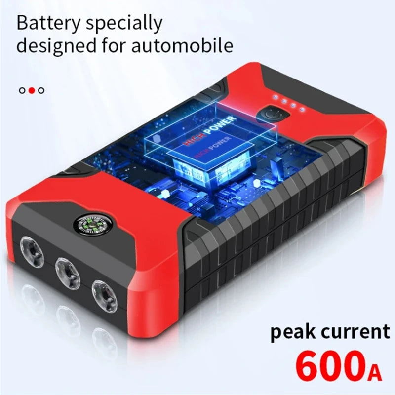 Portable Car Battery Starter Auto Jump Starter 99800mAh 12V Petrol Diesel Car Emergency Booster Start Power Supply for Cars
