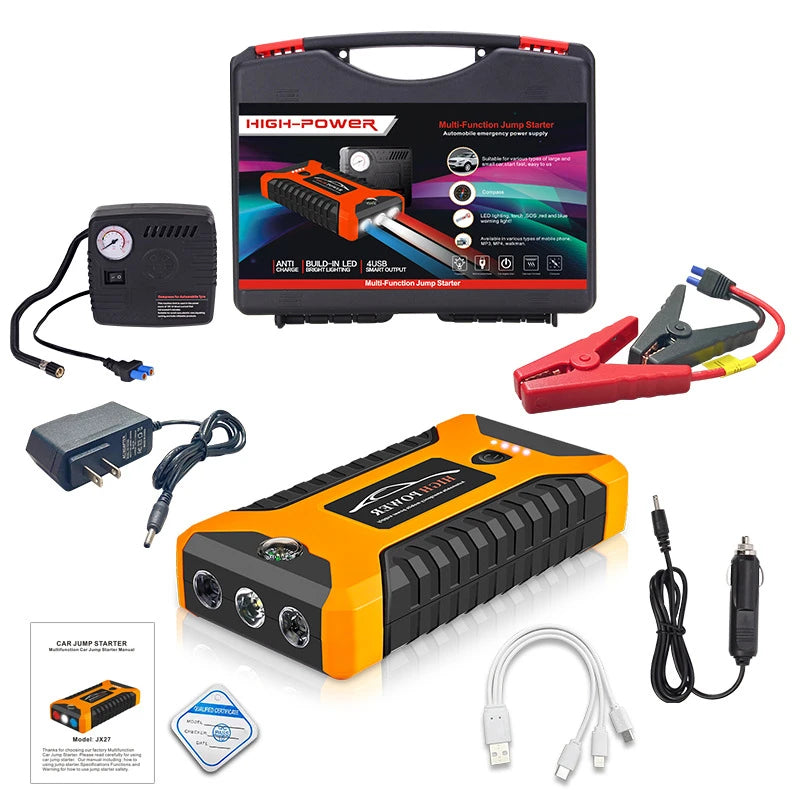 Portable Car Battery Starter Auto Jump Starter 99800mAh 12V Petrol Diesel Car Emergency Booster Start Power Supply for Cars