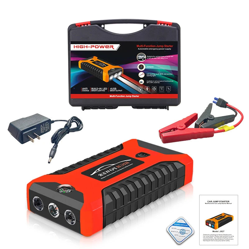 Portable Car Battery Starter Auto Jump Starter 99800mAh 12V Petrol Diesel Car Emergency Booster Start Power Supply for Cars