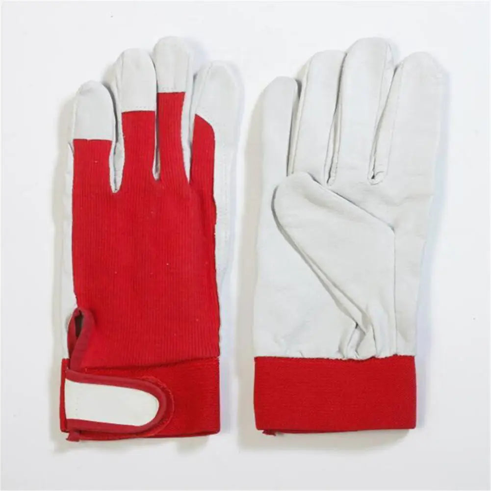 1Pair Mechanic Leather Work Repair Mechanic Gloves Sport Safety Industrial Man Outdoor Working Protective Gloves