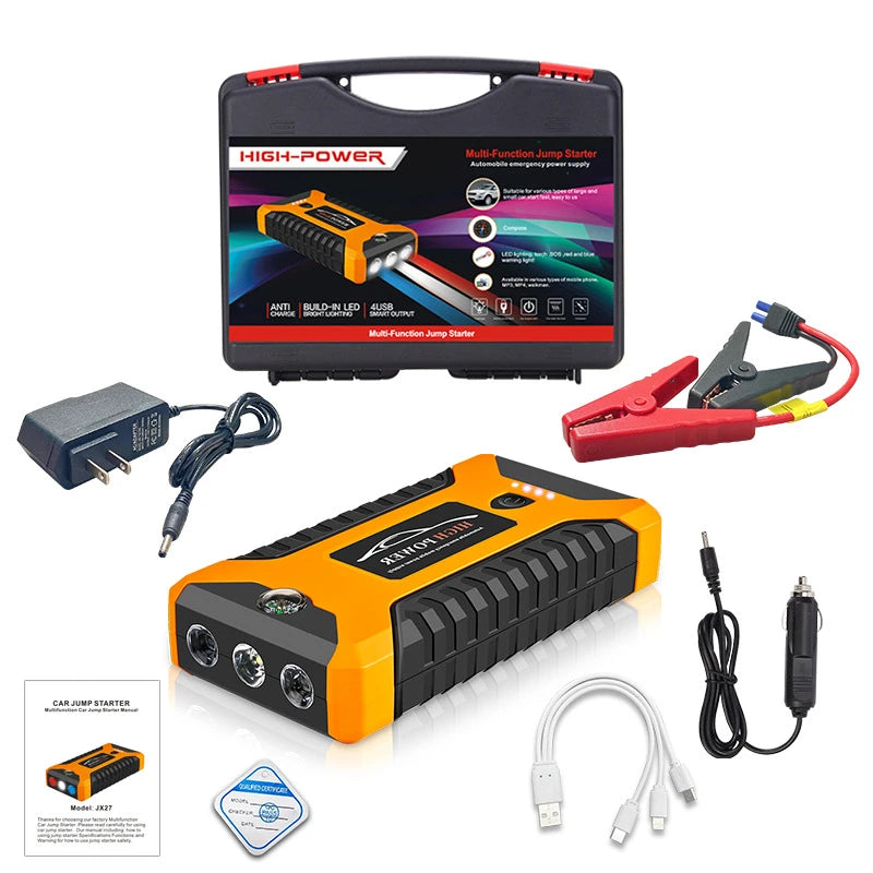 Portable Car Battery Starter Auto Jump Starter 99800mAh 12V Petrol Diesel Car Emergency Booster Start Power Supply for Cars